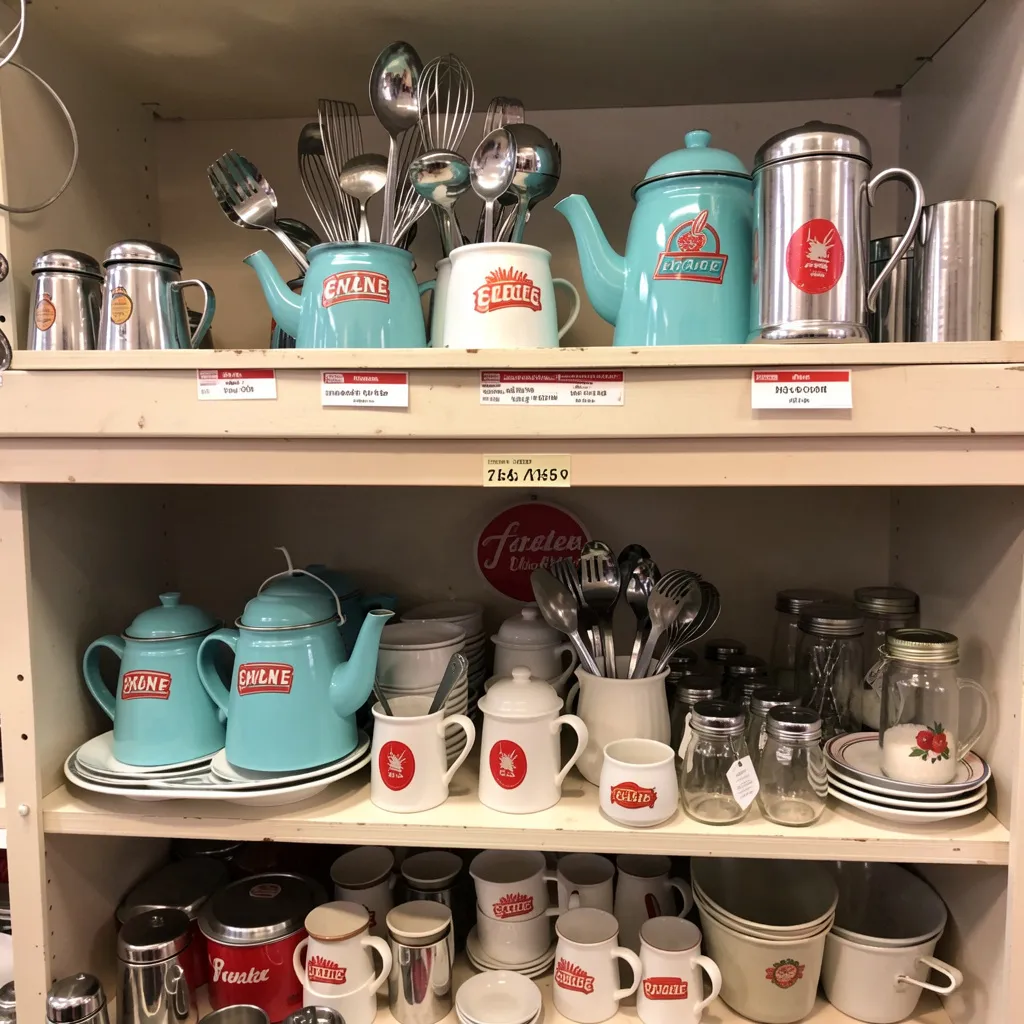 Vintage-style kitchen utensils