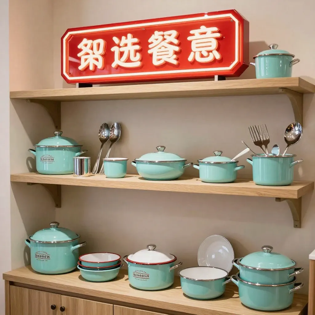 Diner-style decor and signage