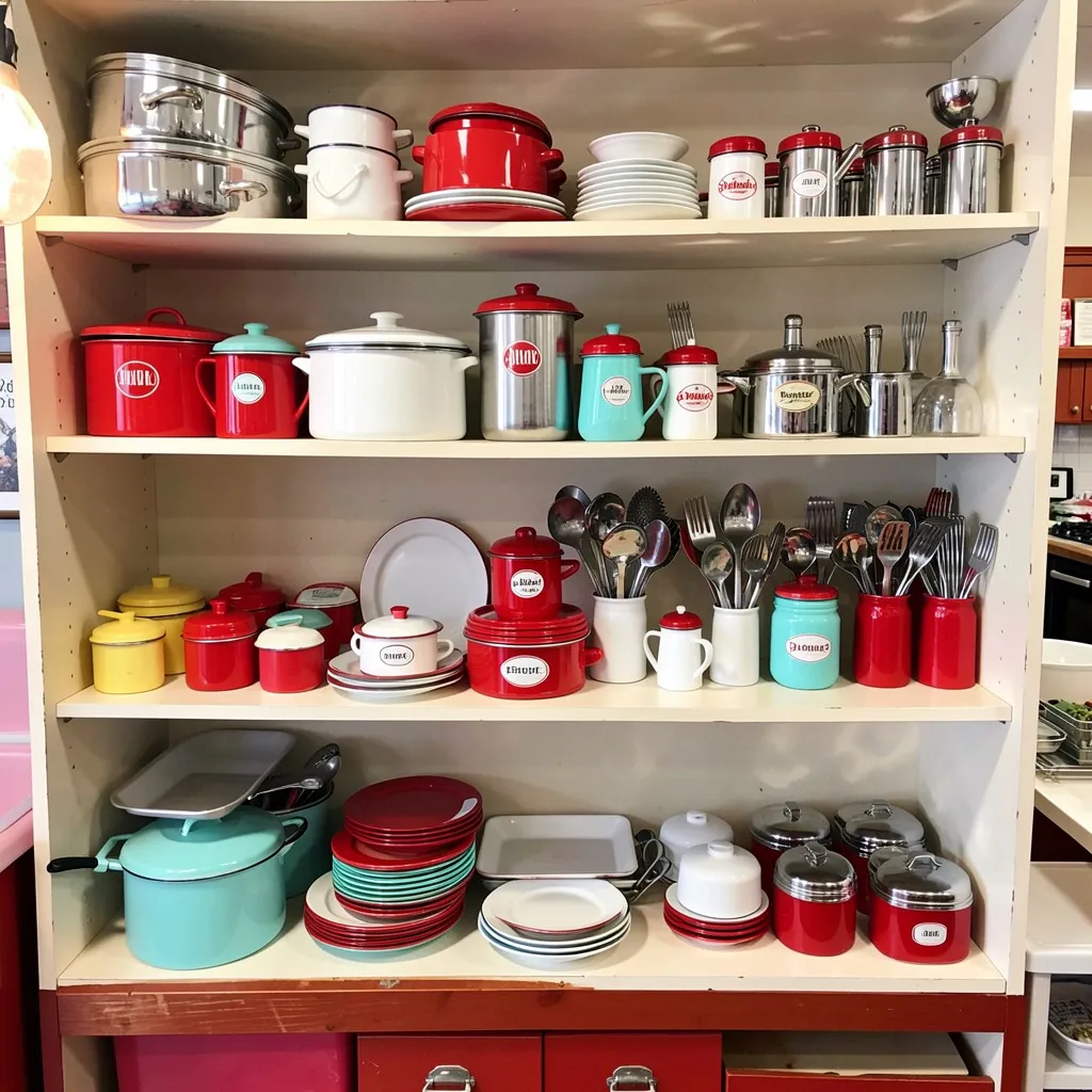 Vintage kitchen clock and accents