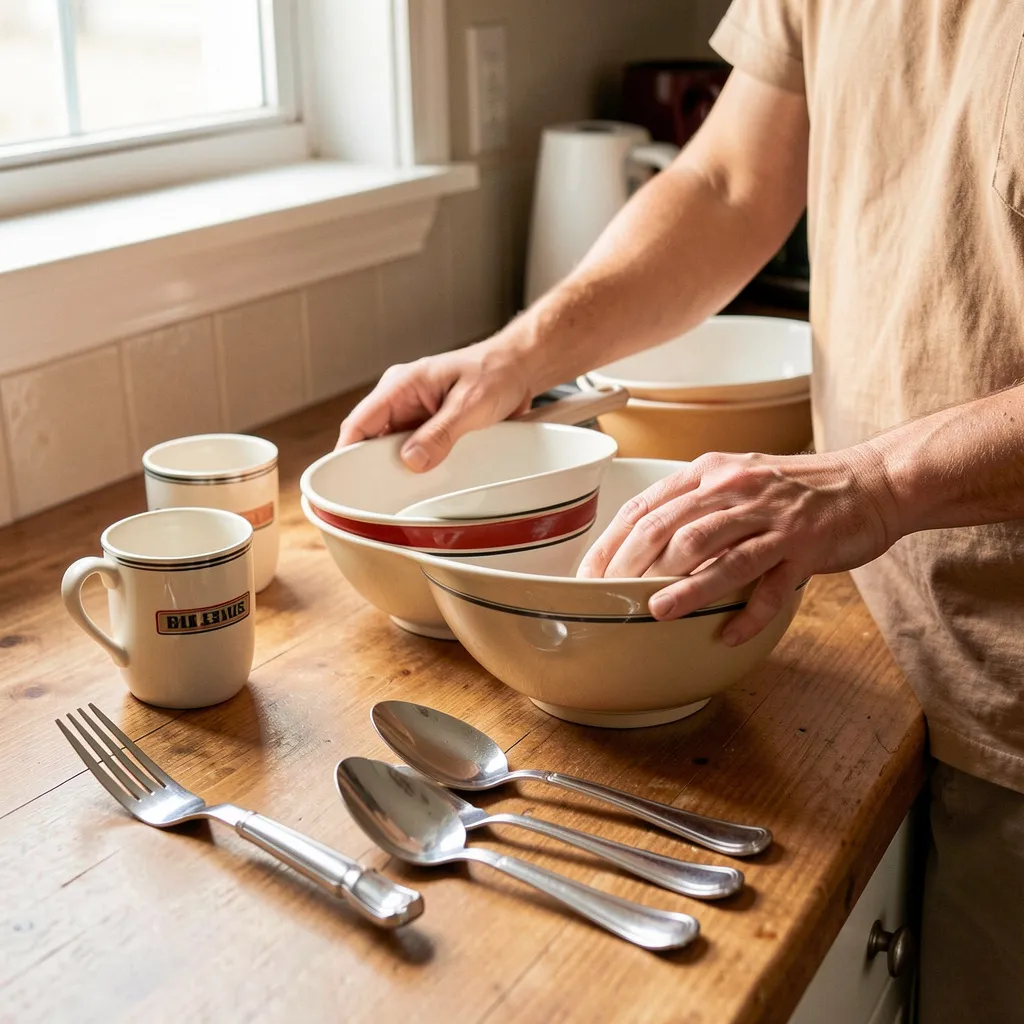 Salad bowl and servers