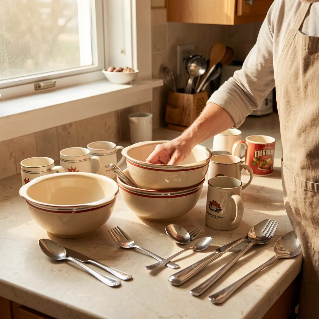 Vintage measuring cups and spoons