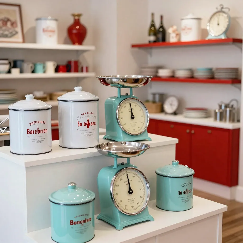 Sink area with vintage accessories